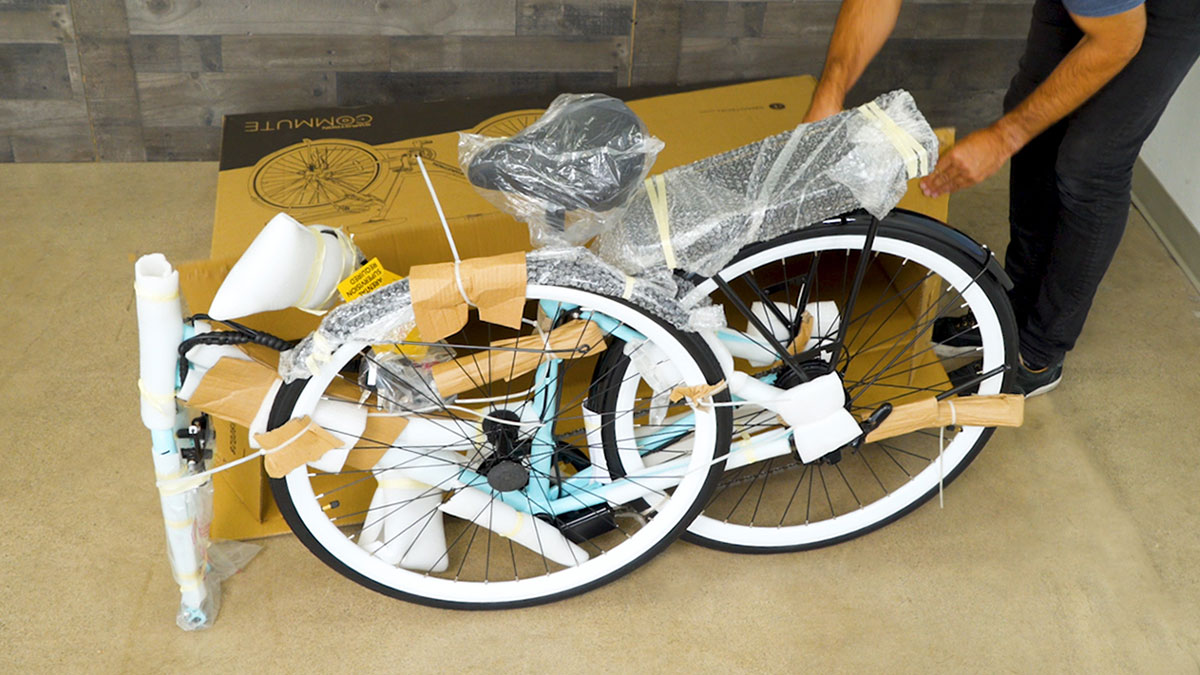Man removing EB9 from packaging
